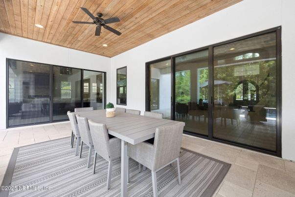Dining room, Interior, Recessed Lighting, Wooden Ceilings