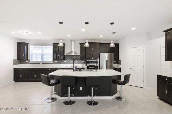 Interior, Kitchen, Pendant Lights, Recessed Lighting, Stainless Steel Appliances