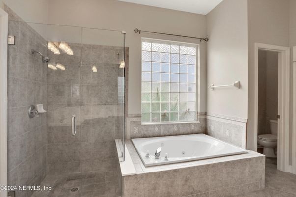 Bathroom, Glass Shower, Interior, Pendant Lights