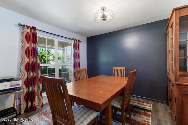 Dining room, Interior, Wood Texture Flooring