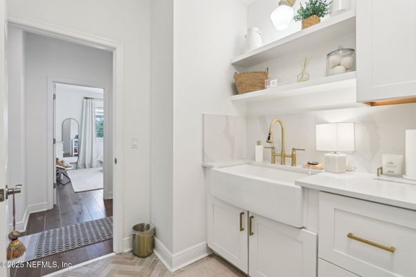 Bathroom, Interior, Wood Texture Flooring