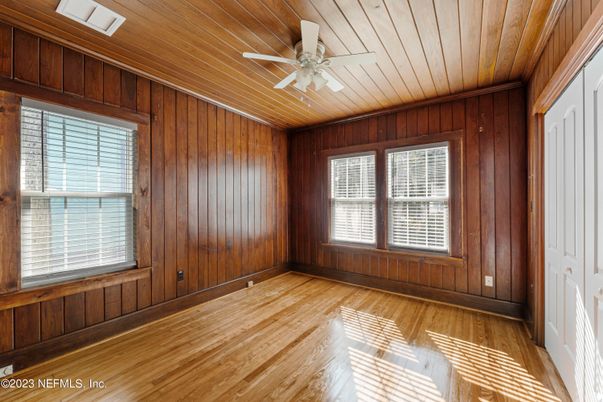 Empty room, Interior, Wooden Ceilings, Wood Texture Flooring, Wooden Walls