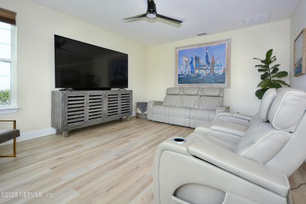 Home Theatre Room, Interior, Living room, Wood Texture Flooring