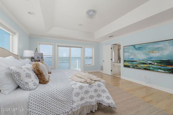 Bedroom, Interior, Water, Wood Texture Flooring