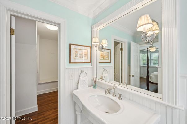 Bathroom, Interior, Wood Texture Flooring