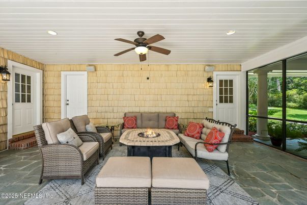 Interior, Living room, Recessed Lighting, Sun Room