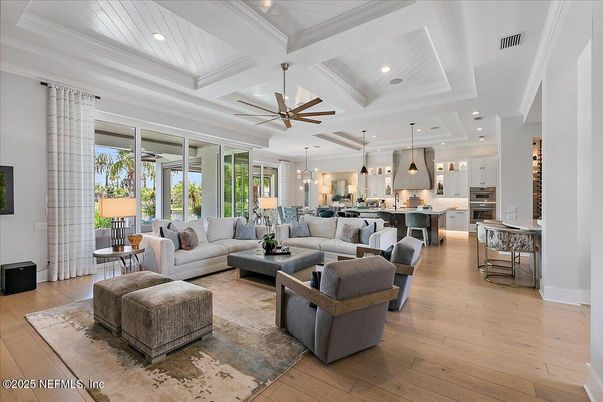 Interior, Kitchen, Living room, Pendant Lights, Recessed Lighting, Stainless Steel Appliances, Wood Texture Flooring