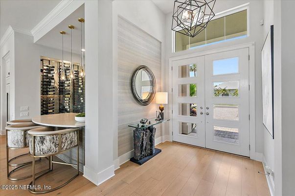 Interior, Pendant Lights, Wine Storage, Wood Texture Flooring
