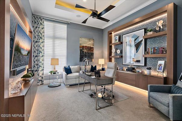 Home Office, Interior, Recessed Lighting