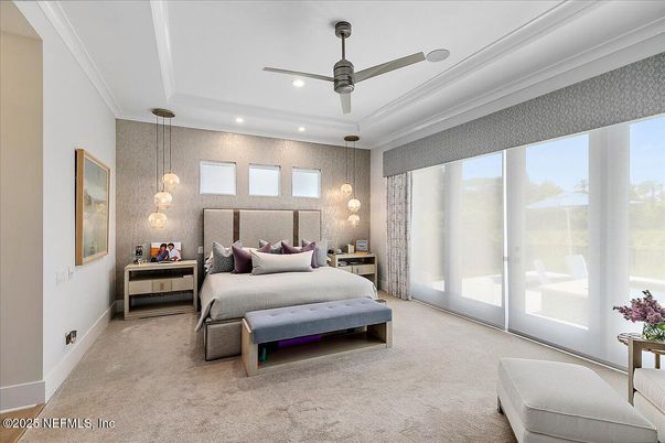 Bedroom, Interior, Pendant Lights, Recessed Lighting