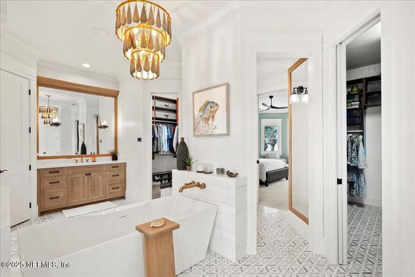 Bathroom, Bedroom, Chandelier, Interior, Recessed Lighting