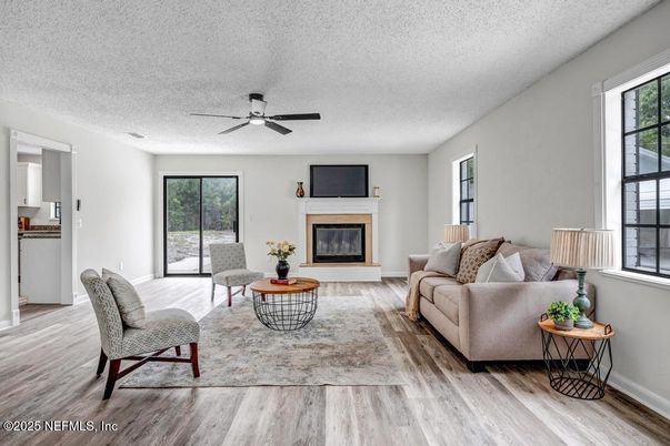 Fireplace, Interior, Living room, Wood Texture Flooring