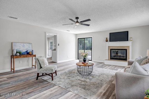Fireplace, Interior, Living room, Wood Texture Flooring
