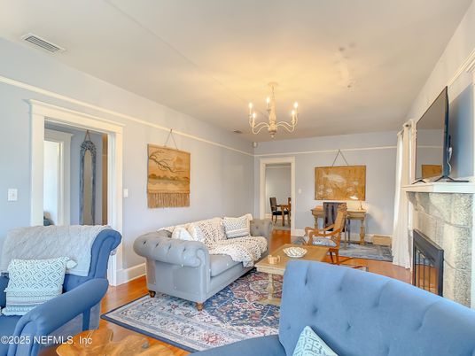 Chandelier, Fireplace, Interior, Living room, Wood Texture Flooring