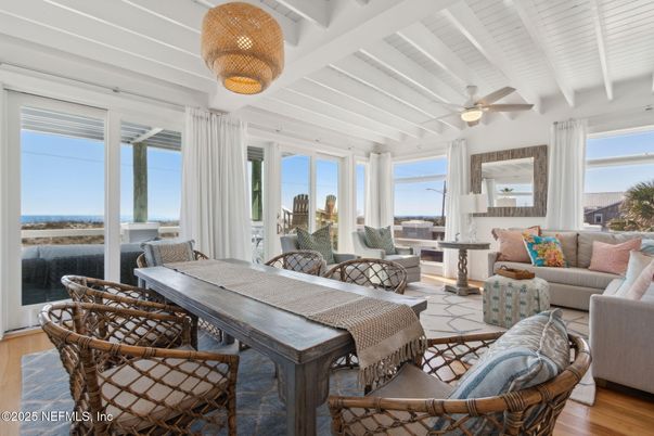 Chandelier, Dining room, Interior, Living room, Water, Wood Texture Flooring