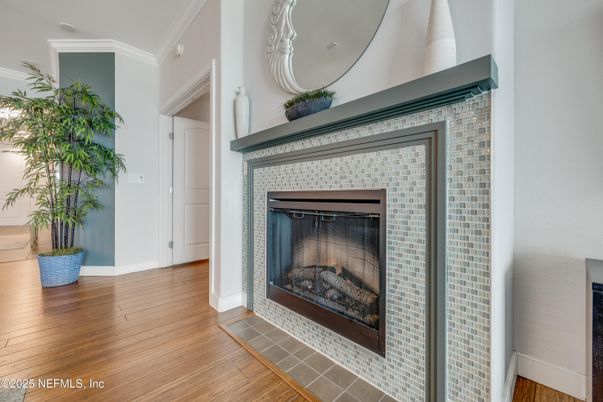 Fireplace, Interior, Wood Texture Flooring