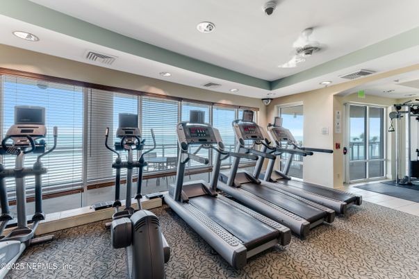 Fitness Equipment, Gym, Interior, Recessed Lighting