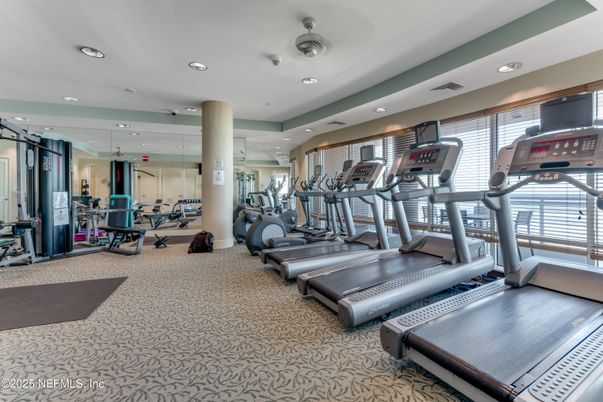 Fitness Equipment, Gym, Interior, Recessed Lighting