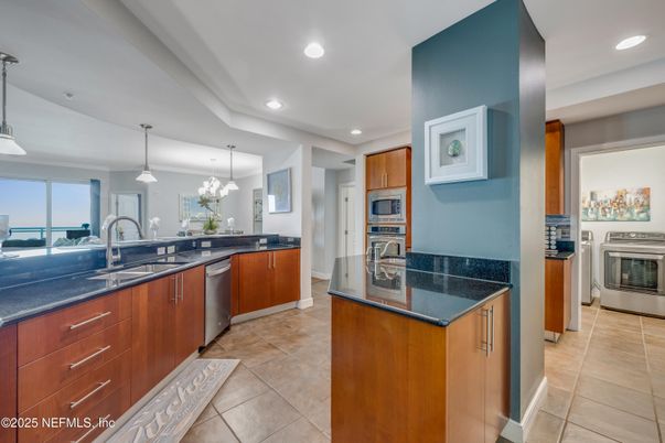 Interior, Kitchen, Pendant Lights, Recessed Lighting, Stainless Steel Appliances