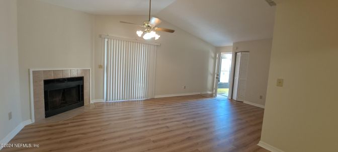 Empty room, Fireplace, Interior, Wood Texture Flooring