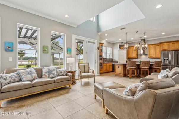 Interior, Kitchen, Living room, Pendant Lights, Recessed Lighting, Stainless Steel Appliances