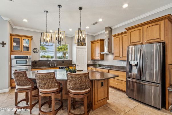 Interior, Kitchen, Pendant Lights, Recessed Lighting, Stainless Steel Appliances