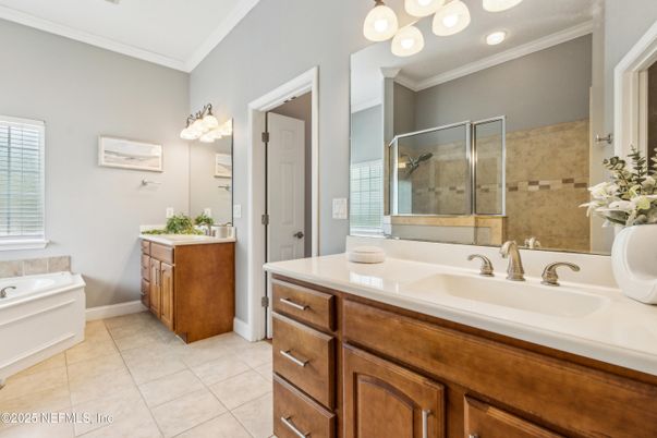 Bathroom, Dual Sink Vanities, Glass Shower, Interior