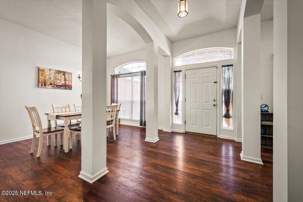 Dining room, Interior, Wood Texture Flooring