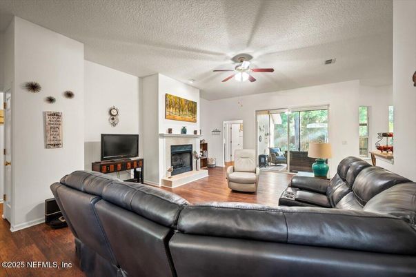 Fireplace, Interior, Living room, Wood Texture Flooring