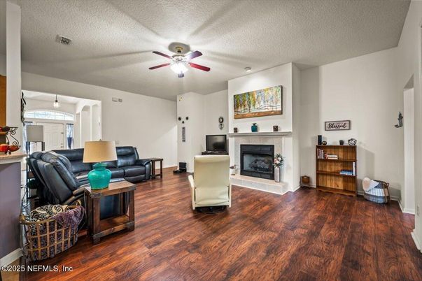 Fireplace, Interior, Living room, Wood Texture Flooring