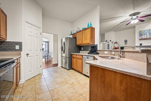 Interior, Kitchen, Wood Texture Flooring