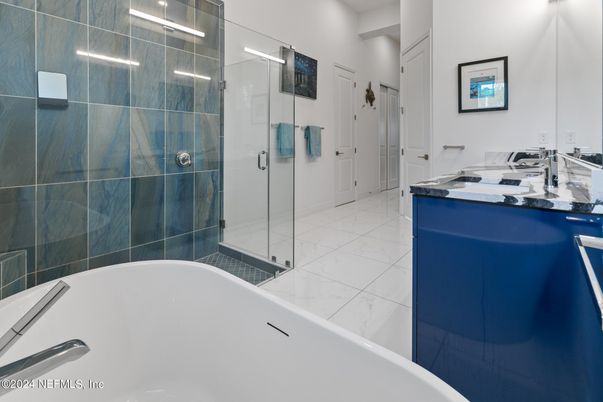 Bathroom, Glass Shower, Interior, Marble