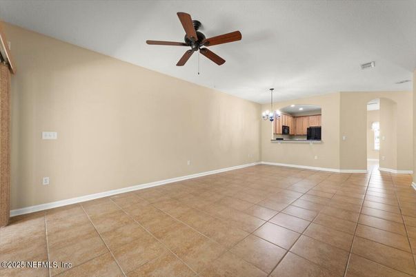 Empty room, Interior, Kitchen, Recessed Lighting