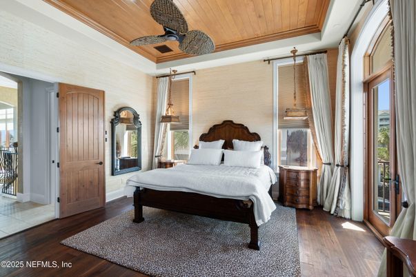 Bedroom, Interior, Wooden Ceilings, Wood Texture Flooring