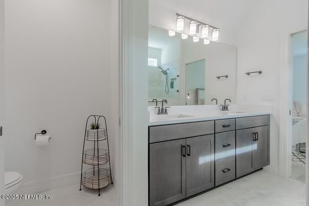 Bathroom, Dual Sink Vanities, Interior, Marble