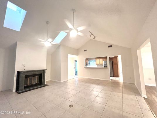 Empty room, Fireplace, Interior