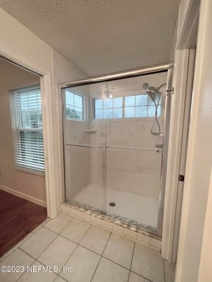 Bathroom, Glass Shower, Interior, Wood Texture Flooring