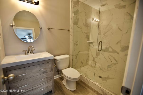 Bathroom, Glass Shower, Interior, Marble Walls