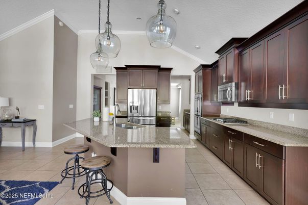 Interior, Kitchen, Pendant Lights, Stainless Steel Appliances