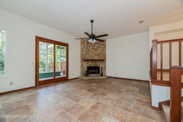 Empty room, Fireplace, Interior