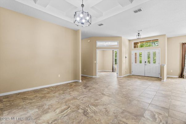 Chandelier, Empty room, Interior, Pendant Lights