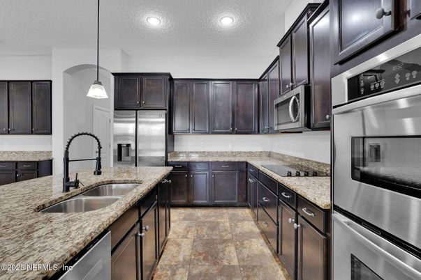 Interior, Kitchen, Pendant Lights, Recessed Lighting, Stainless Steel Appliances