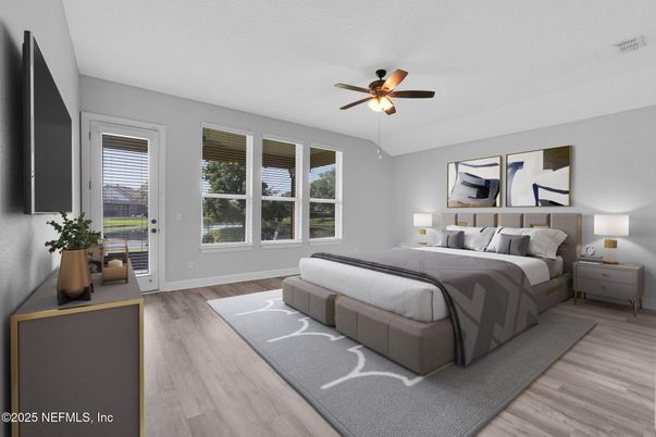 Bedroom, Interior, Wood Texture Flooring