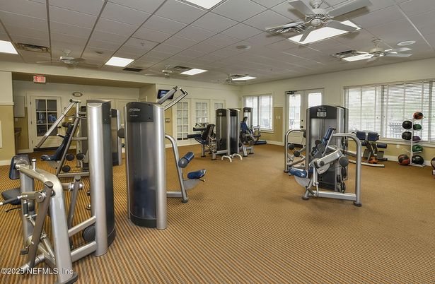 Fitness Equipment, Gym, Interior, Recessed Lighting