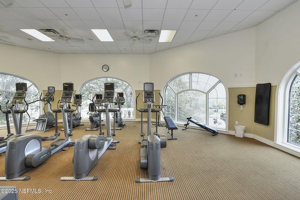 Fitness Equipment, Gym, Interior, Recessed Lighting