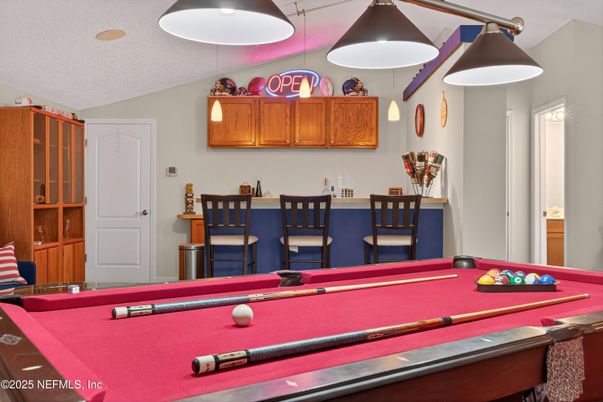 Billiard Table, Game Room, Interior, Pendant Lights