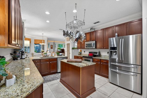 Interior, Kitchen, Pendant Lights, Recessed Lighting, Stainless Steel Appliances