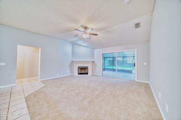 Empty room, Fireplace, Interior