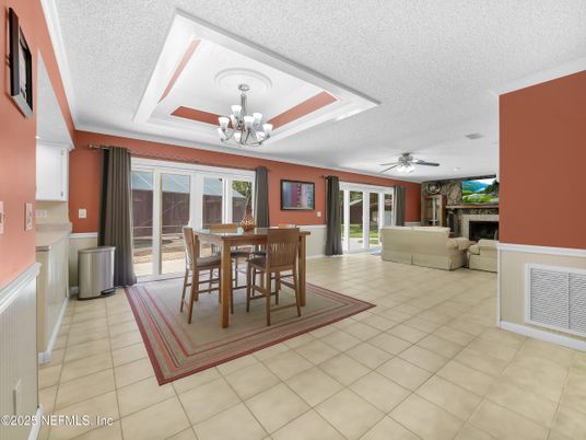 Chandelier, Dining room, Fireplace, Interior, Living room