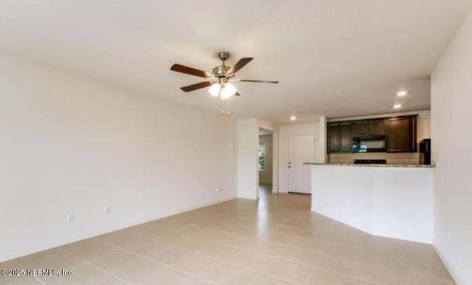 Empty room, Interior, Kitchen, Recessed Lighting